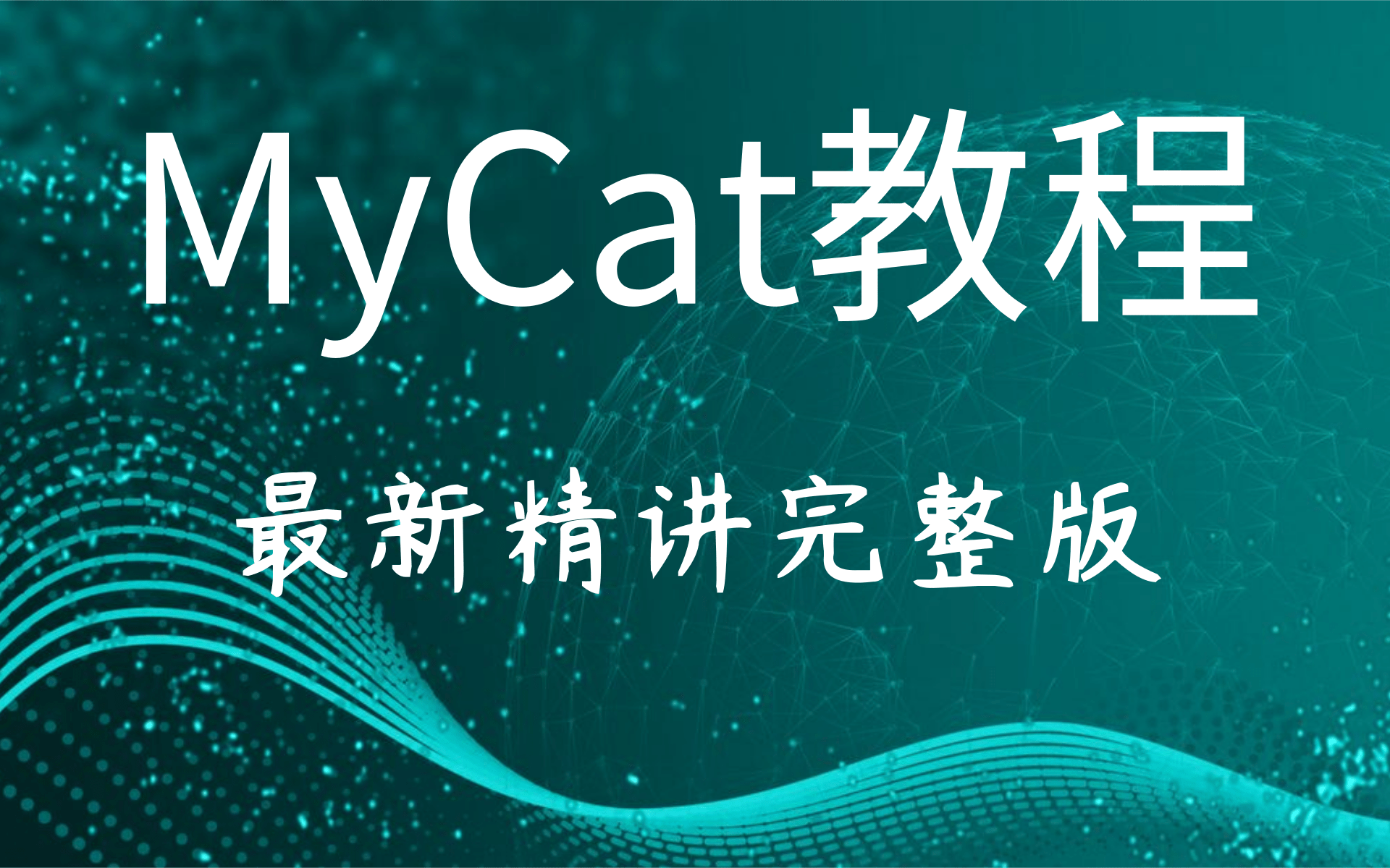 全网最系统的MyCat数据库中间件精讲完整版教程【从入门到精通】进来学不怕学不会哔哩哔哩bilibili