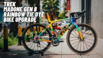 Download Video: 梦幻装车， TREK MADONE SLR9 AXS GEN 8 RAINBOW TIE DYE