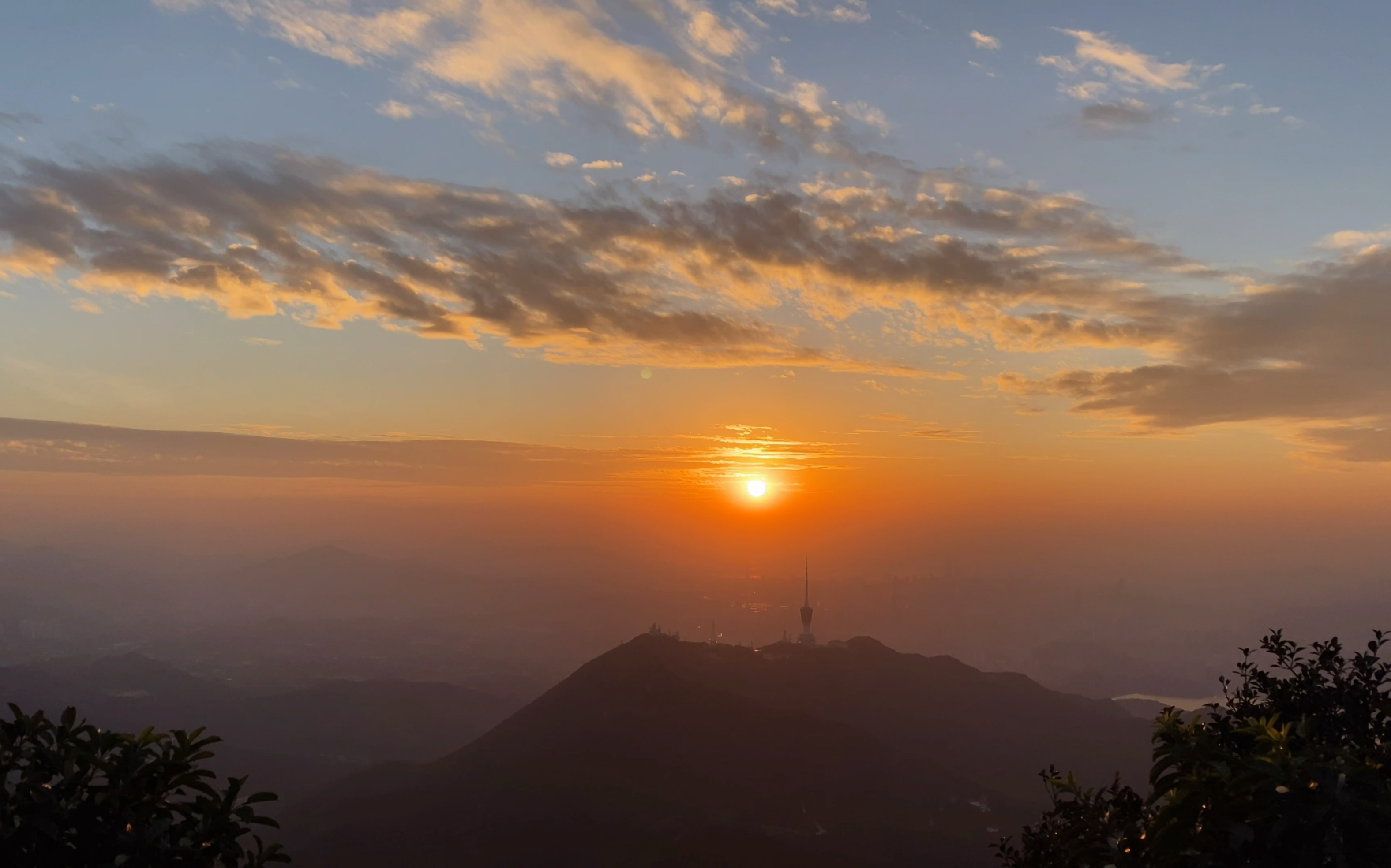 深圳梧桐山日落,真的太美好了!