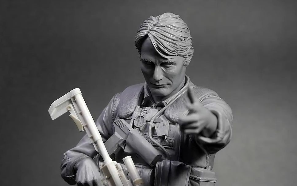 【模型雕刻】【Ebroin's Miniatures 】 Mads Mikkelsen哔哩哔哩bilibili