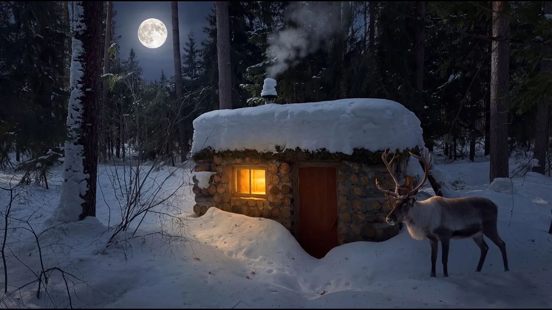 我在木屋中度过了两个寒冷的夜晚