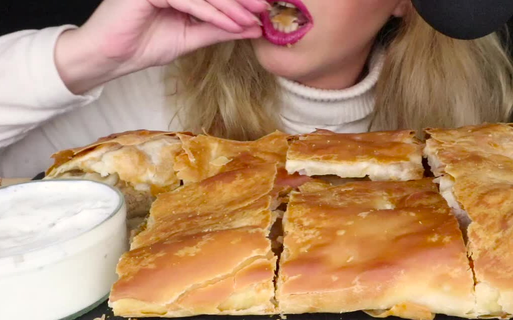 【saltedcaramel】脆皮肉饼no talking吃播