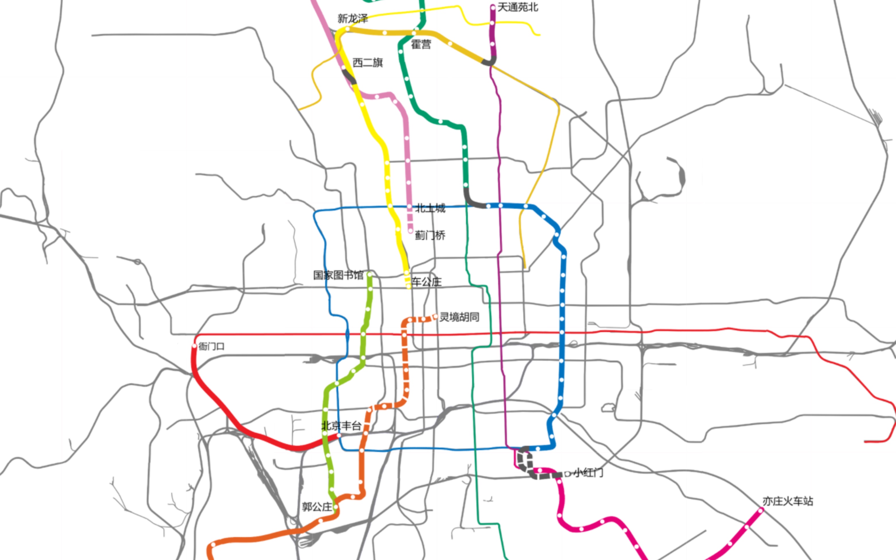 北京地铁2030年规划图图片