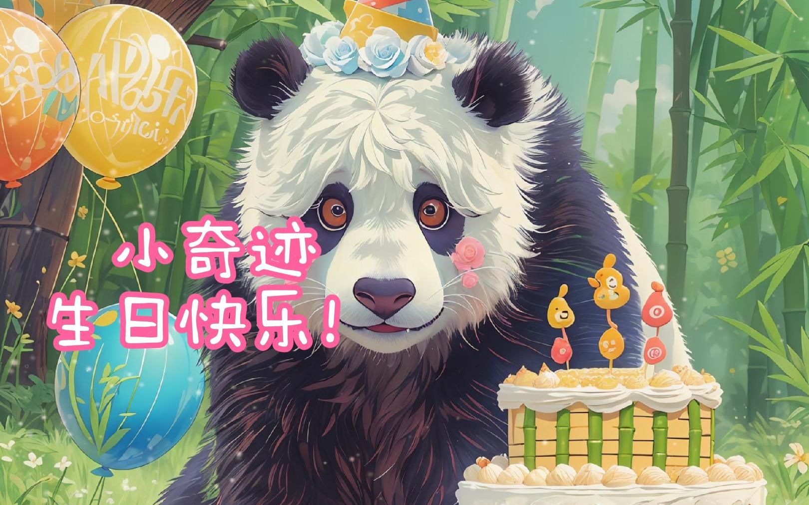 大熊猫小奇迹,生日快乐!