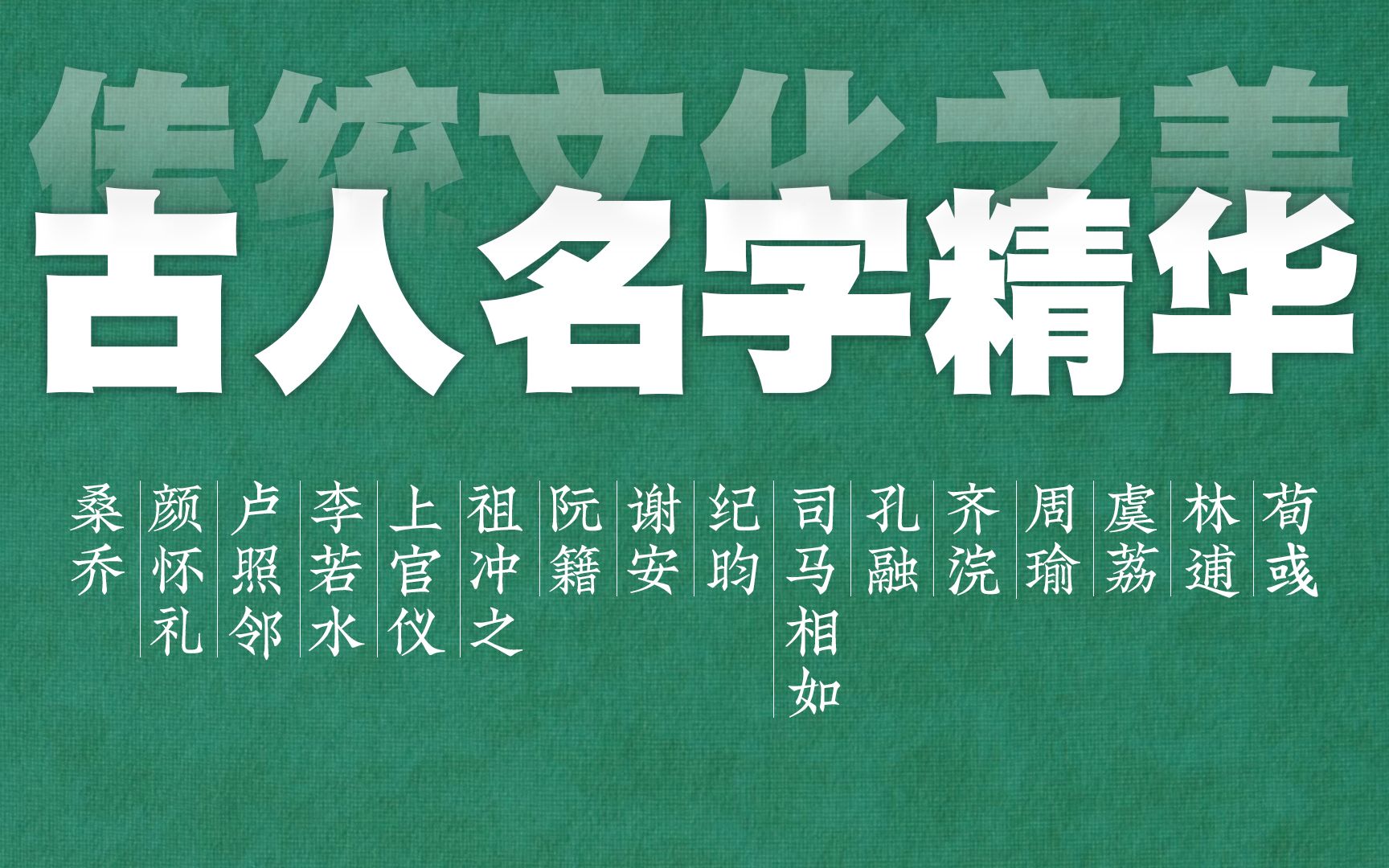 老祖宗究竟多能取名表字 | 关于古人名字的知识科普【03】哔哩哔哩bilibili