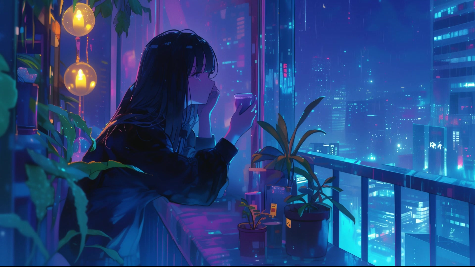 [图][Lofi|雨夜氛围|独处]我们能不能心平气和地，把悲伤的事，一件件摊开来讲。