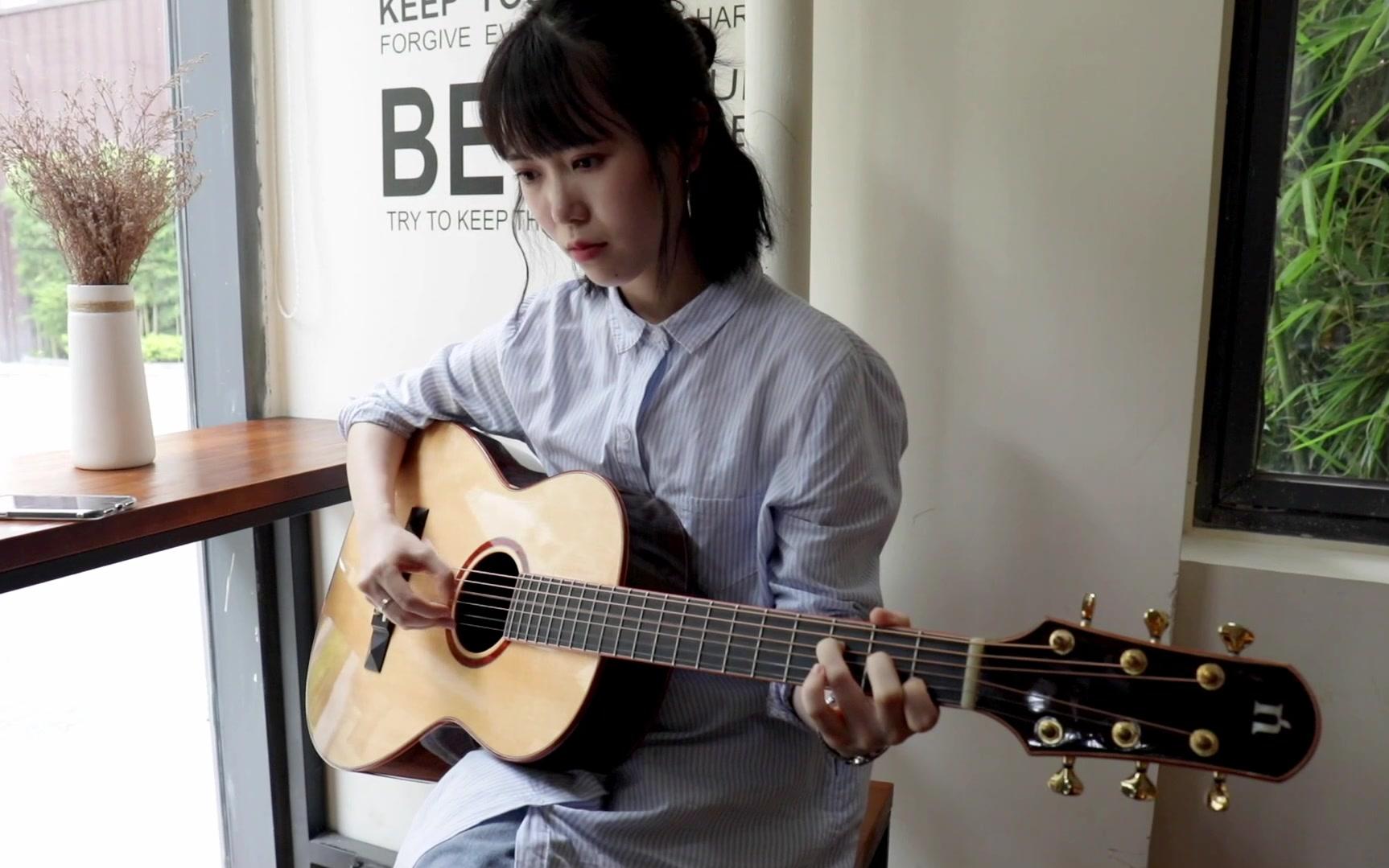 娜塔莎吉他 漂亮小姐姐弹唱 《距离》