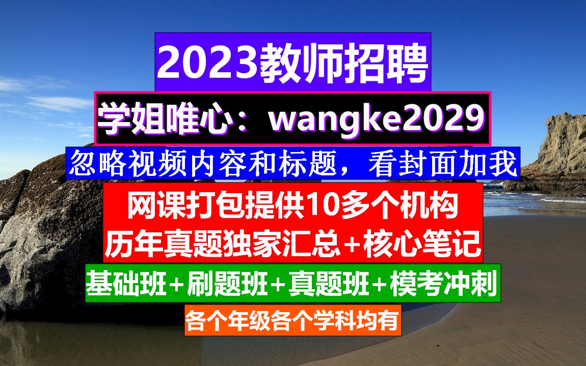 2023山东省教师招聘教育基础知识,教师招聘信息在哪发布,教招报名时间哔哩哔哩bilibili