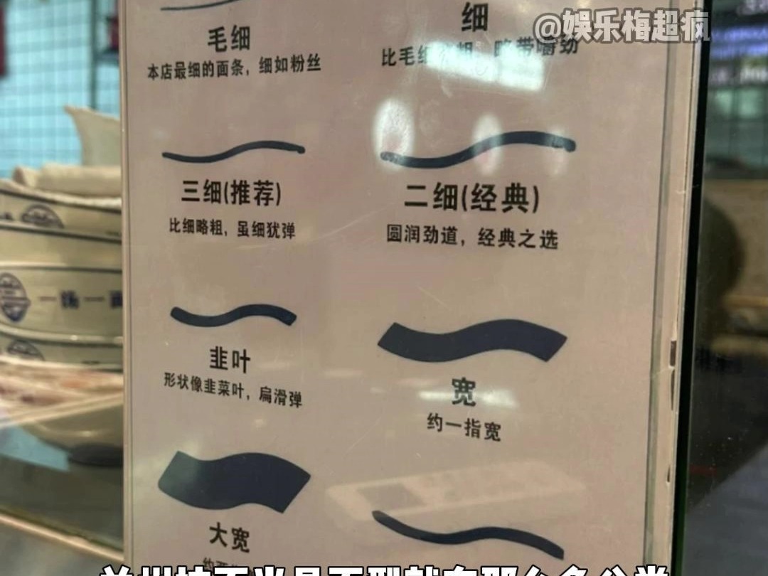 兰州拉面居然有那么多面型