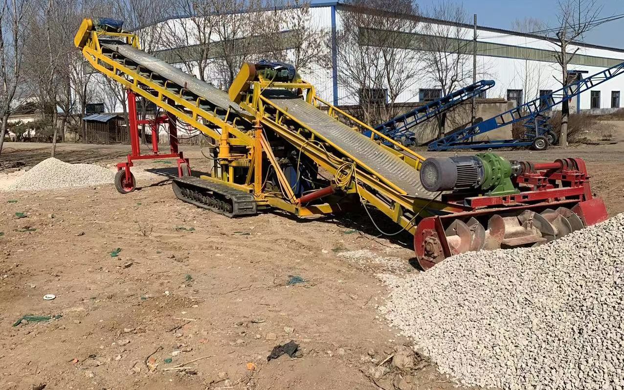 履带行走式扒料机 粮堆取料装车输送机 螺旋式扒料扒渣机