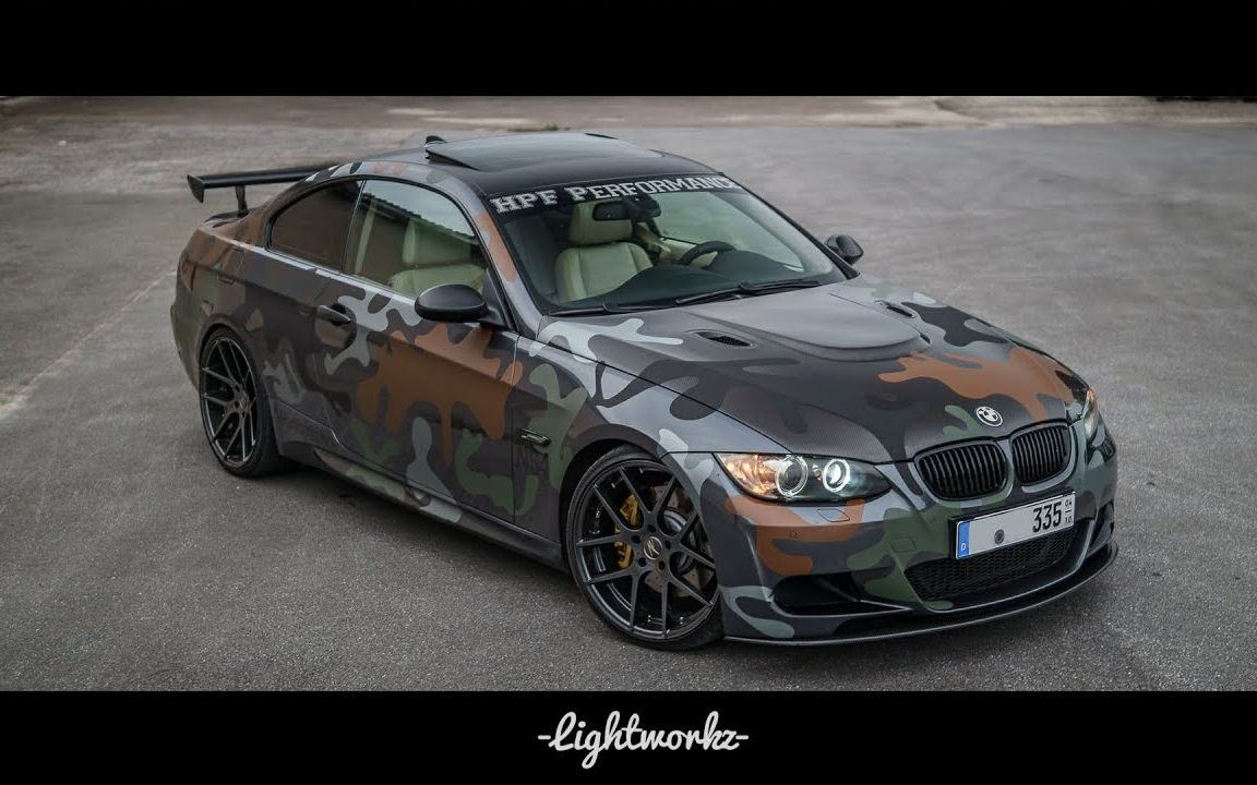 迷彩系宝马bmwe92335i改装