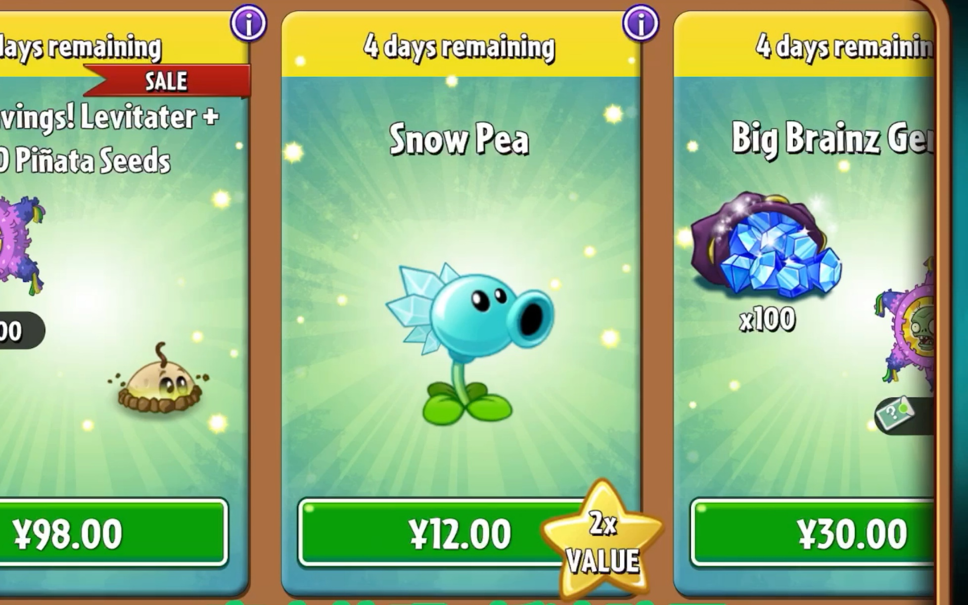 [图]8月25更新-pvz2国际版商店-拿下4折寒冰射手