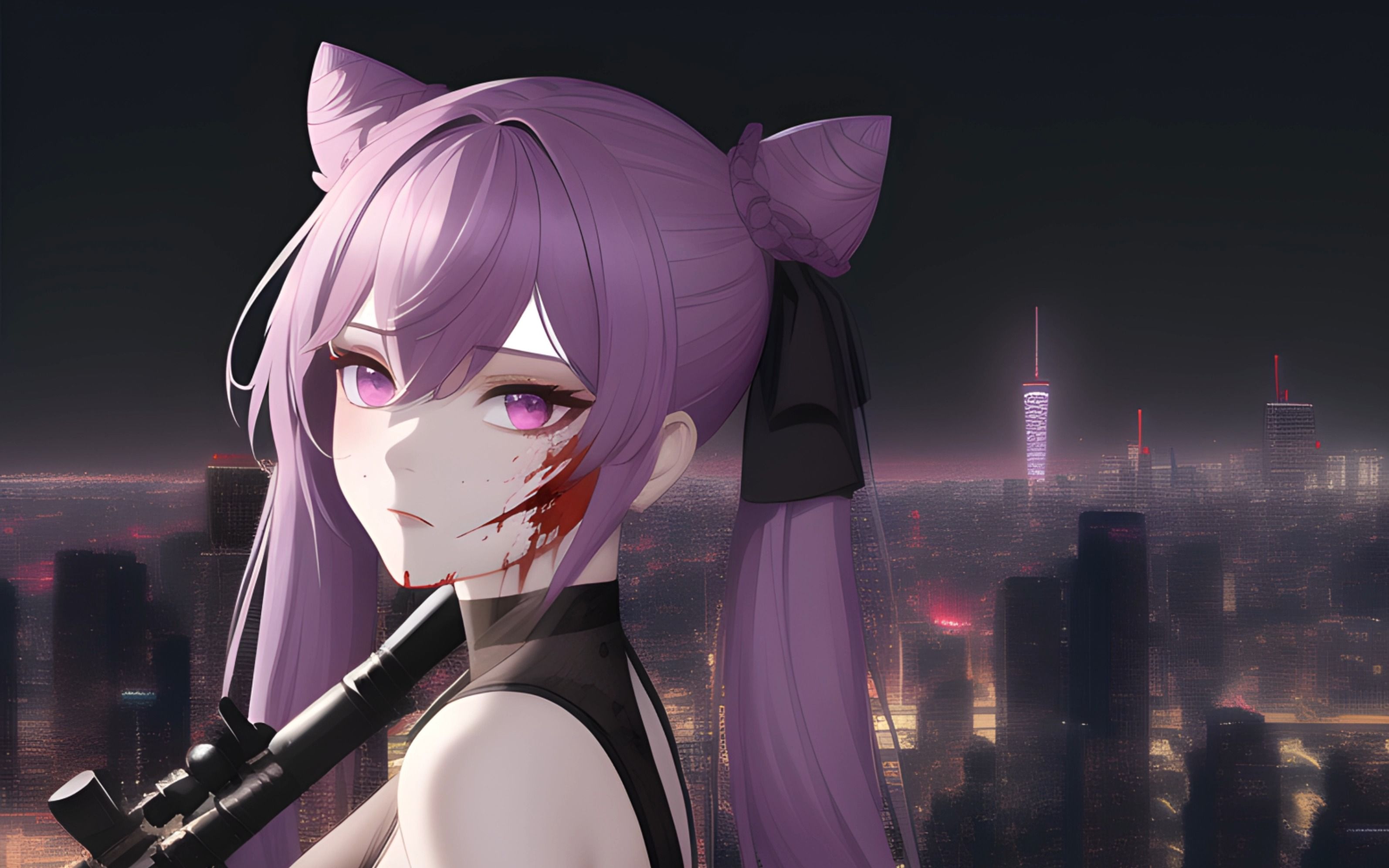 [novelai绘画]赛博朋克·杀手刻晴