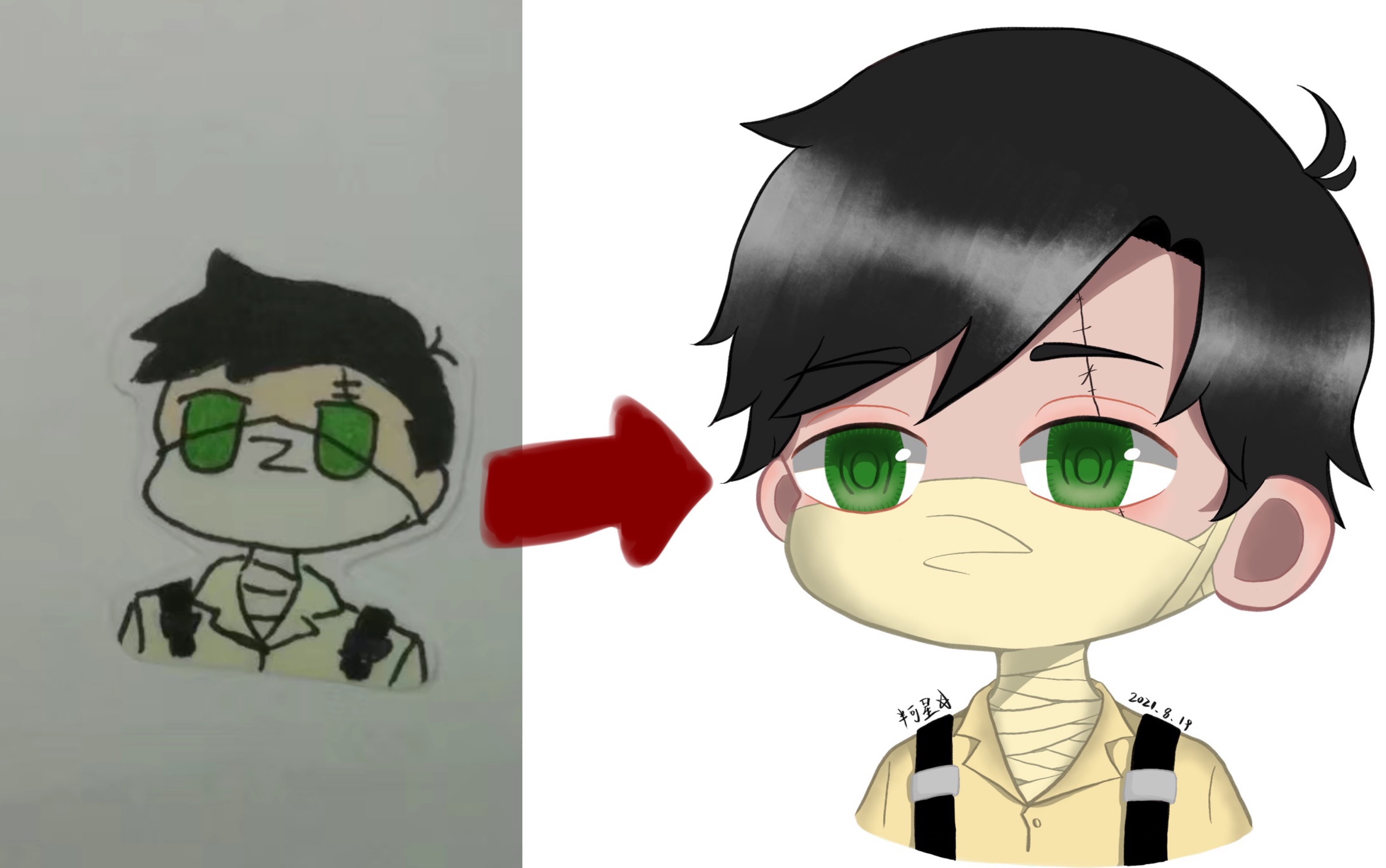 【procreate】旧图重绘(第五人格厂长)