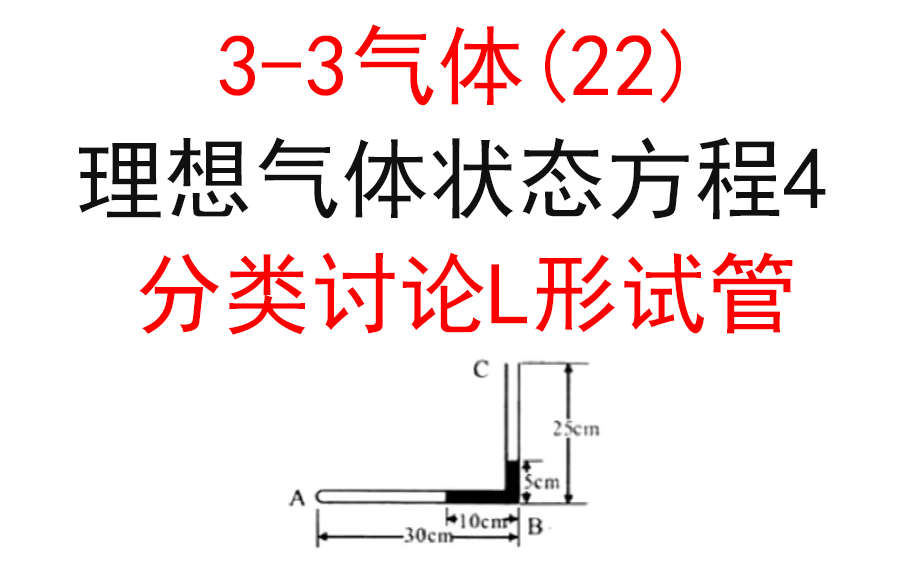 [图]【选修3-3】【理想气体状态方程】39.L形试管分类讨论