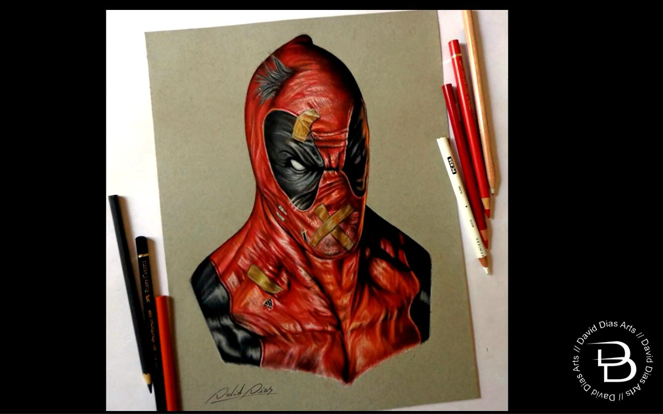 转载--高速绘制彩铅-死侍