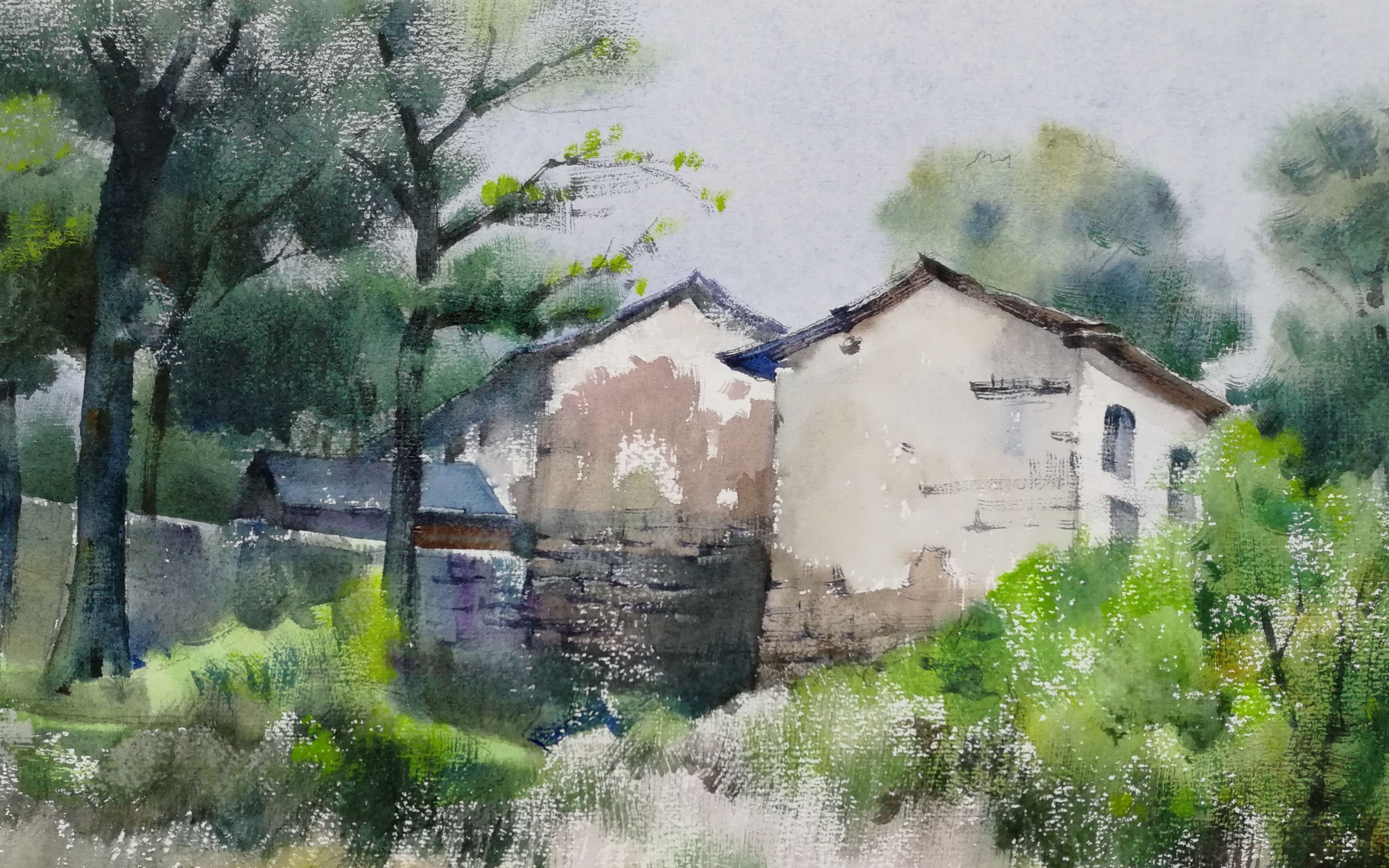 活动  【通艺教育】——水彩风景画速写手绘过程