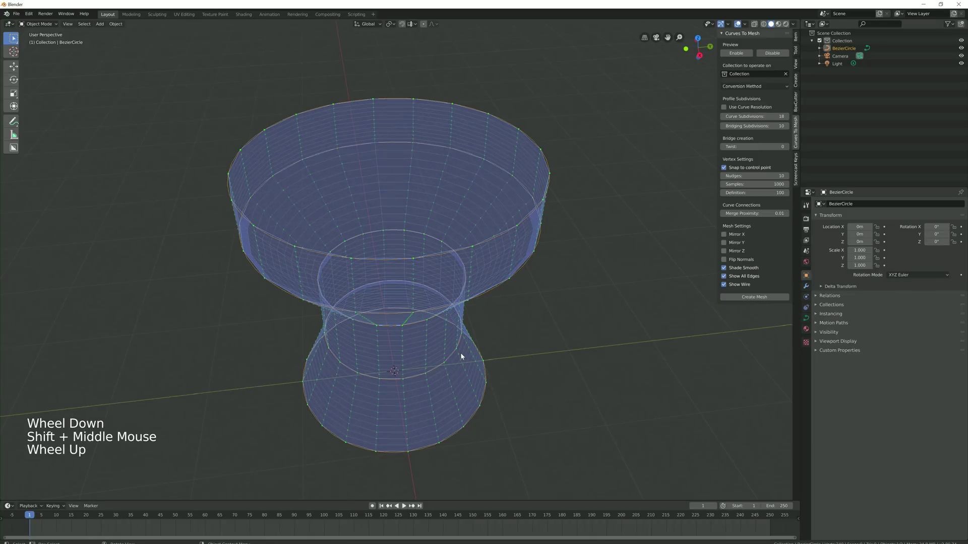 Curves To Mesh网格形状自动填充建模Blender插件V2.4.0版 人人素材RRCG哔哩哔哩bilibili