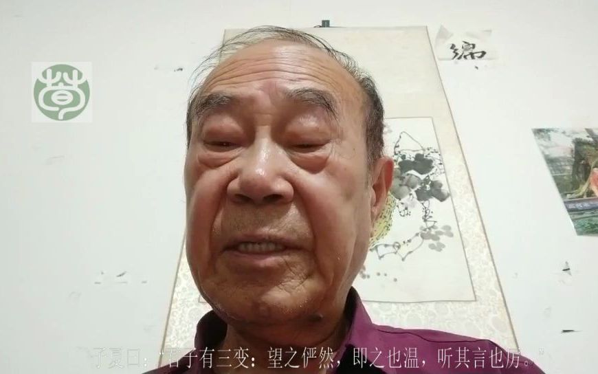 论语子张19.9君子有三变:望之俨然,即之也温,听其言也厉荀卿庠读书会王自成老先生讲解哔哩哔哩bilibili