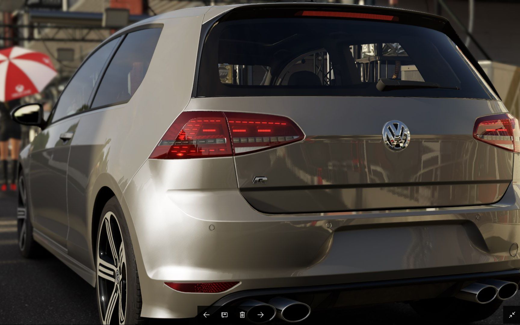 极限竞速7 大众高尔夫7r 纽北练习赛 感受废渣7的纸片树吧!