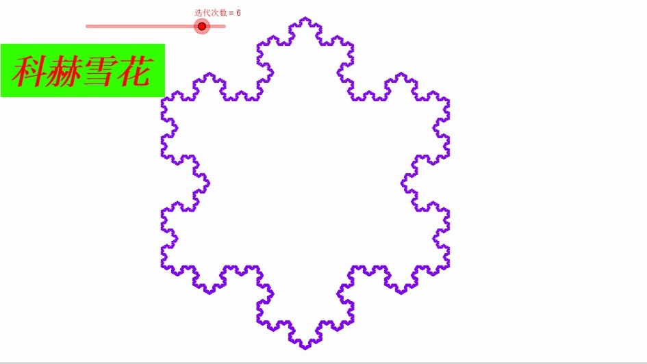 科赫雪花——ggb数学动画(分形艺术)