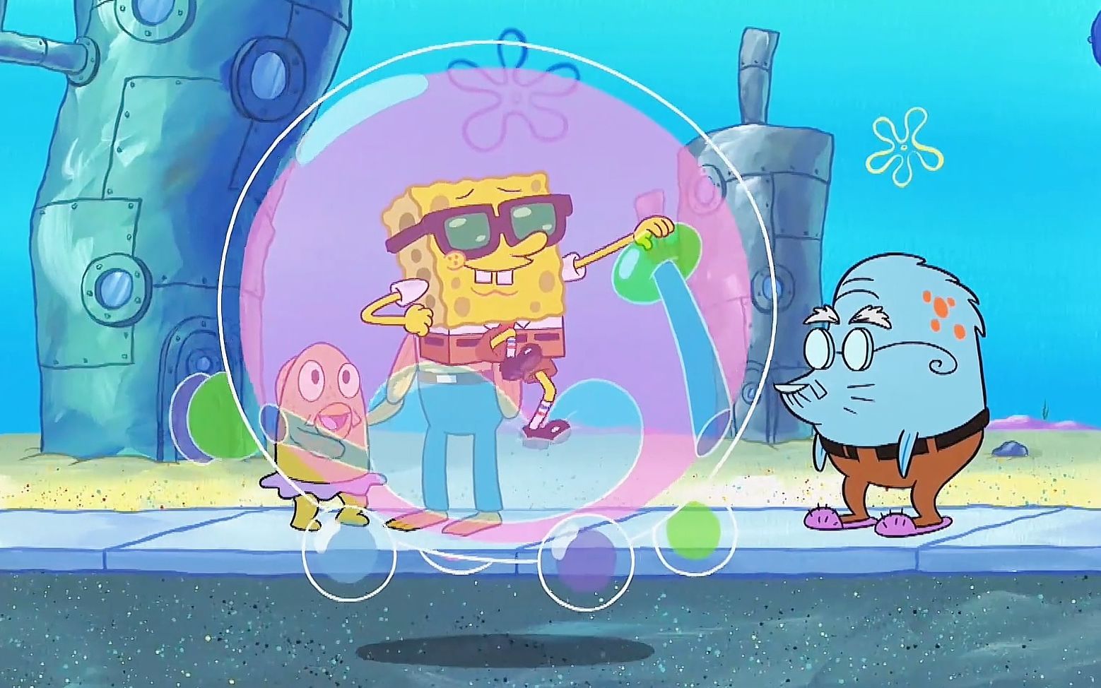 海绵宝宝开泡泡船是种怎样的体验!