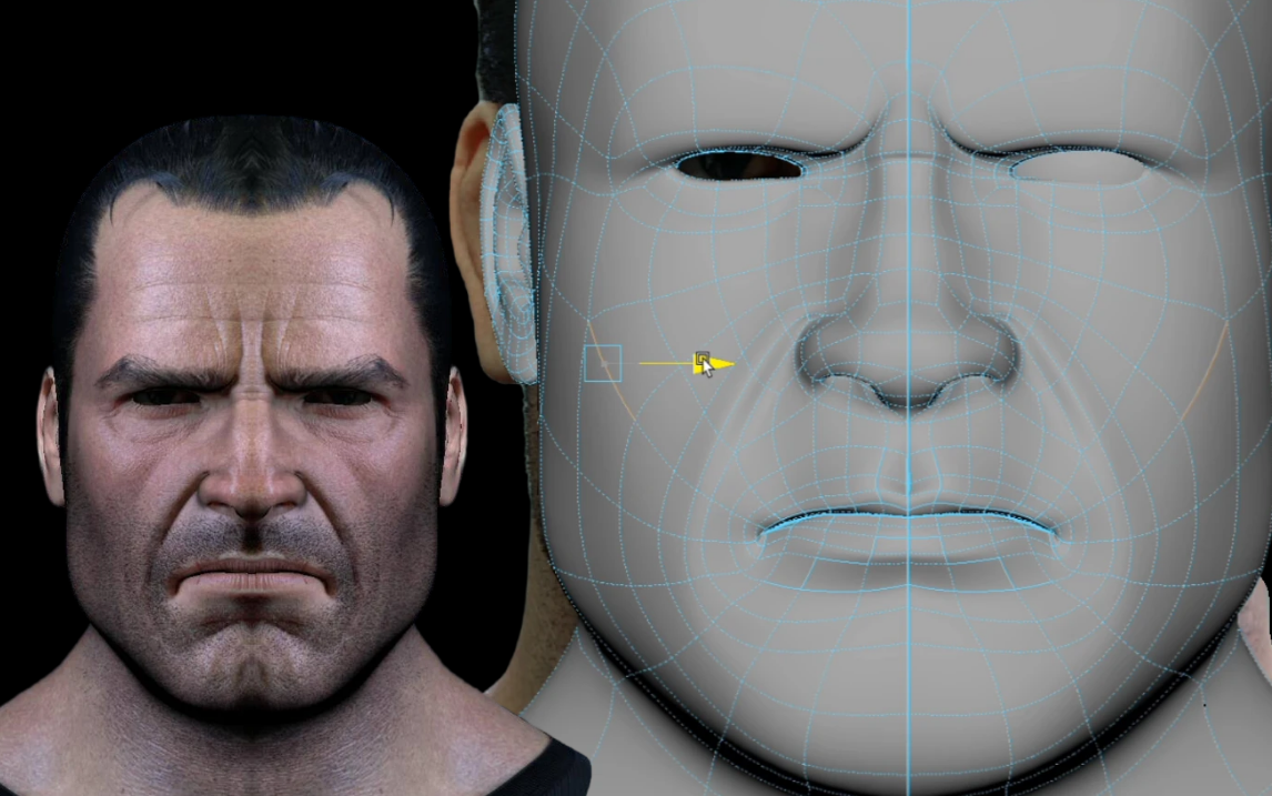 超详细头部建模教程 maya写实男性角色建模 人头五官布线零基础入门必