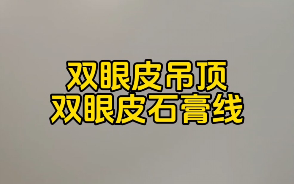 双眼皮吊顶,双眼皮石膏线.#双眼皮吊顶 #现代装修吊顶设计 #双眼皮吊顶做法哔哩哔哩bilibili