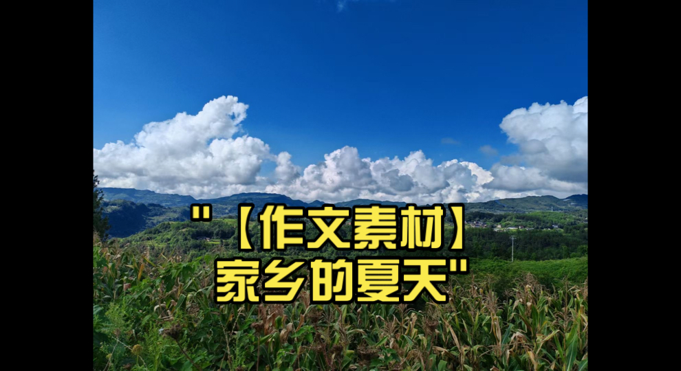 【作文素材】家乡的夏天