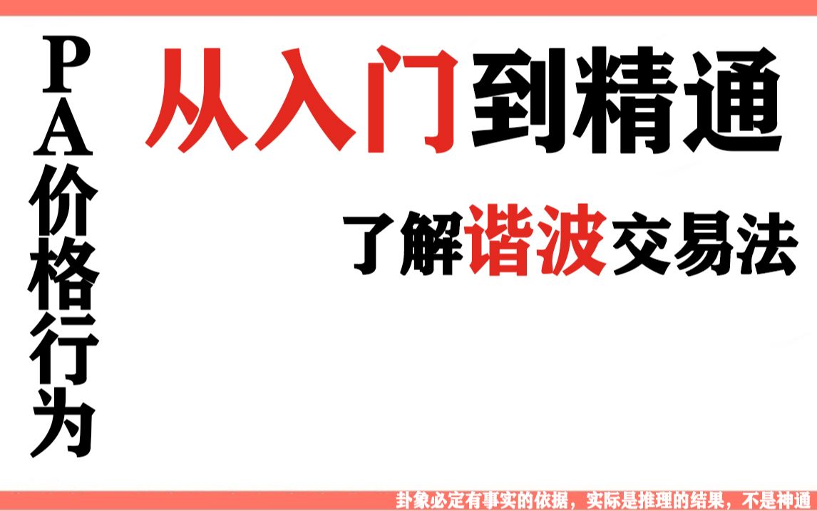 [图]“从入门到精通”一了解谐波交易法的秘诀 一PA价格行为课程