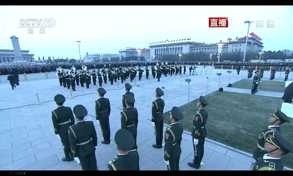 2019中央电视台元旦升旗仪式歌曲《歌唱祖国》(军乐版)1080P蓝光哔哩哔哩bilibili