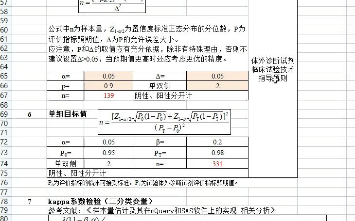 IVD临床统计分析Excel模板(含样本量计算、最小二乘法回归、Deming回归、离群值检验、Kappa、符合率及置信区间等)哔哩哔哩bilibili