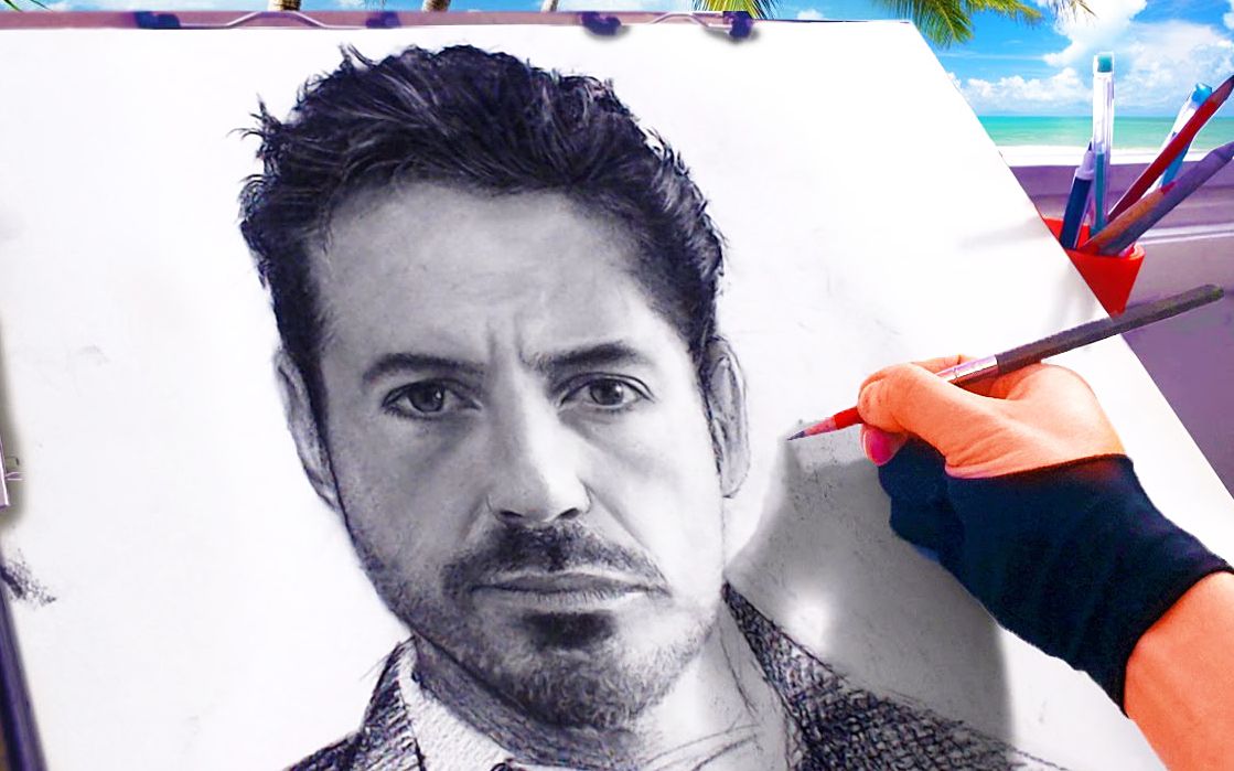 painting67手绘钢铁侠robertdjunior肖像