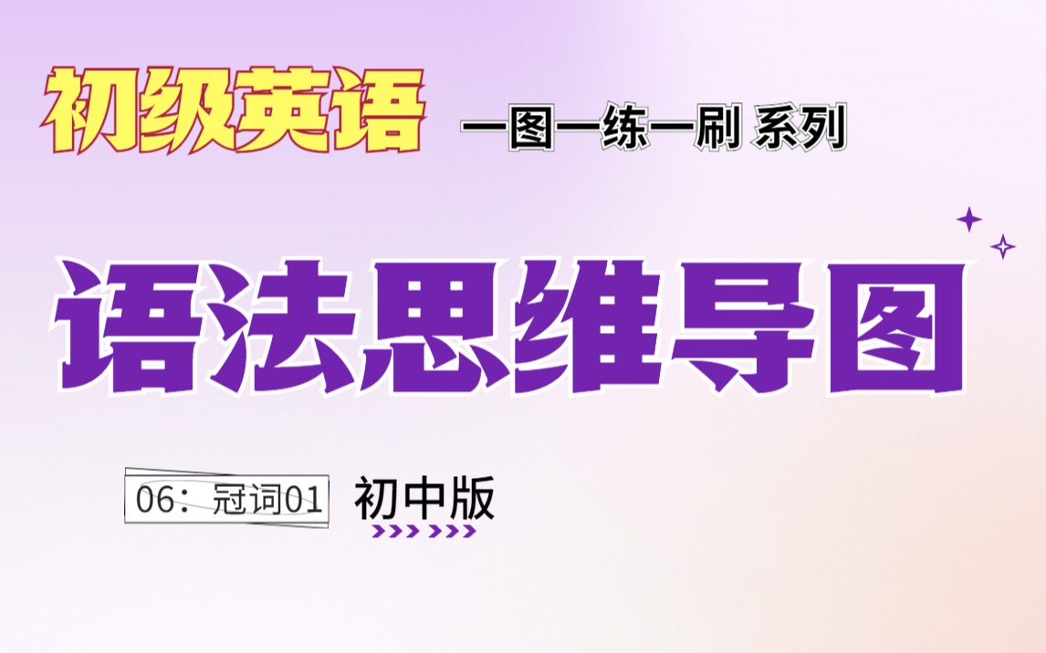 不定冠词的使用范围及要求 | 初级语法思维导图 冠词 01哔哩哔哩bilibili