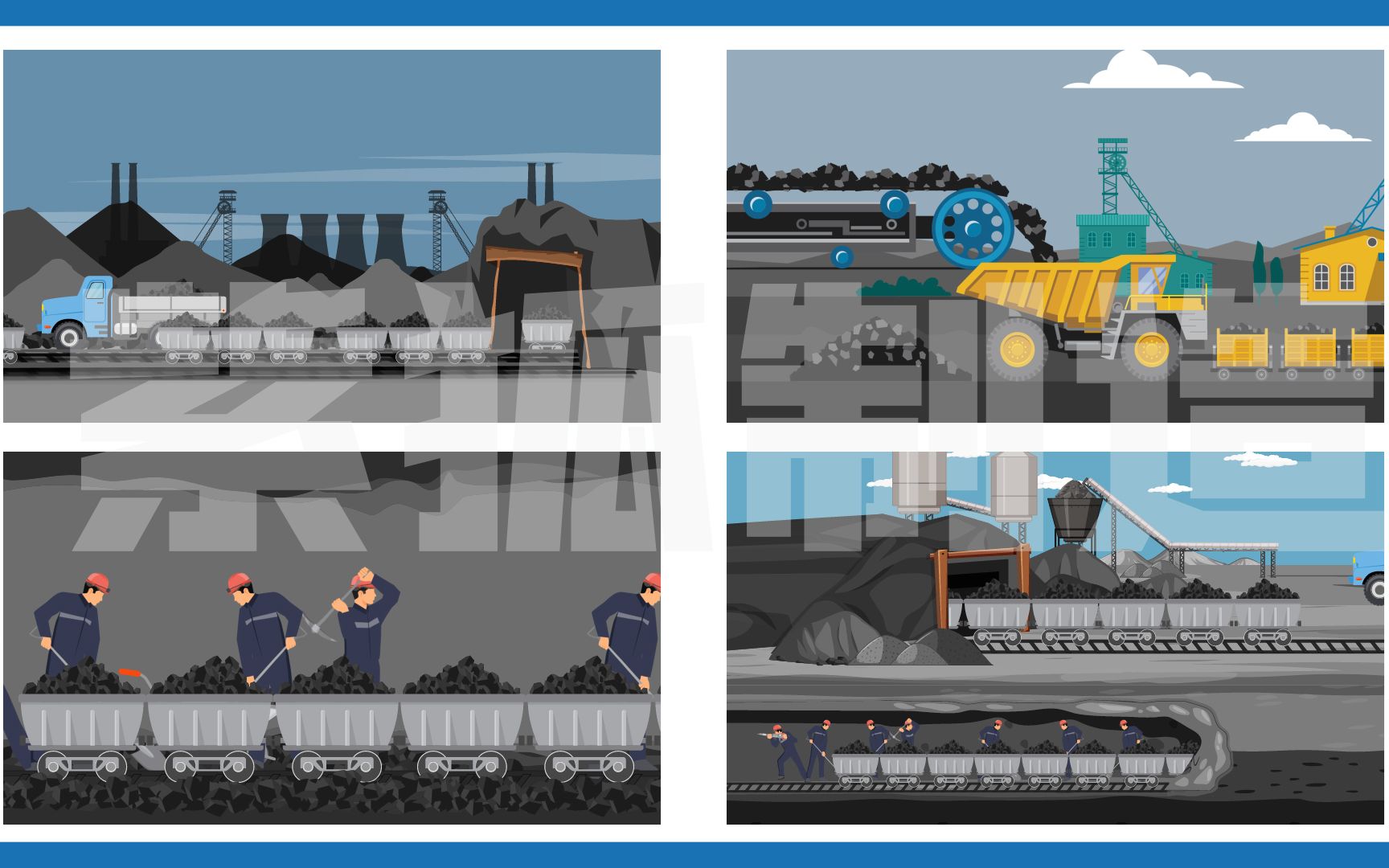 扁平化场景能源煤矿mg动画ae模板