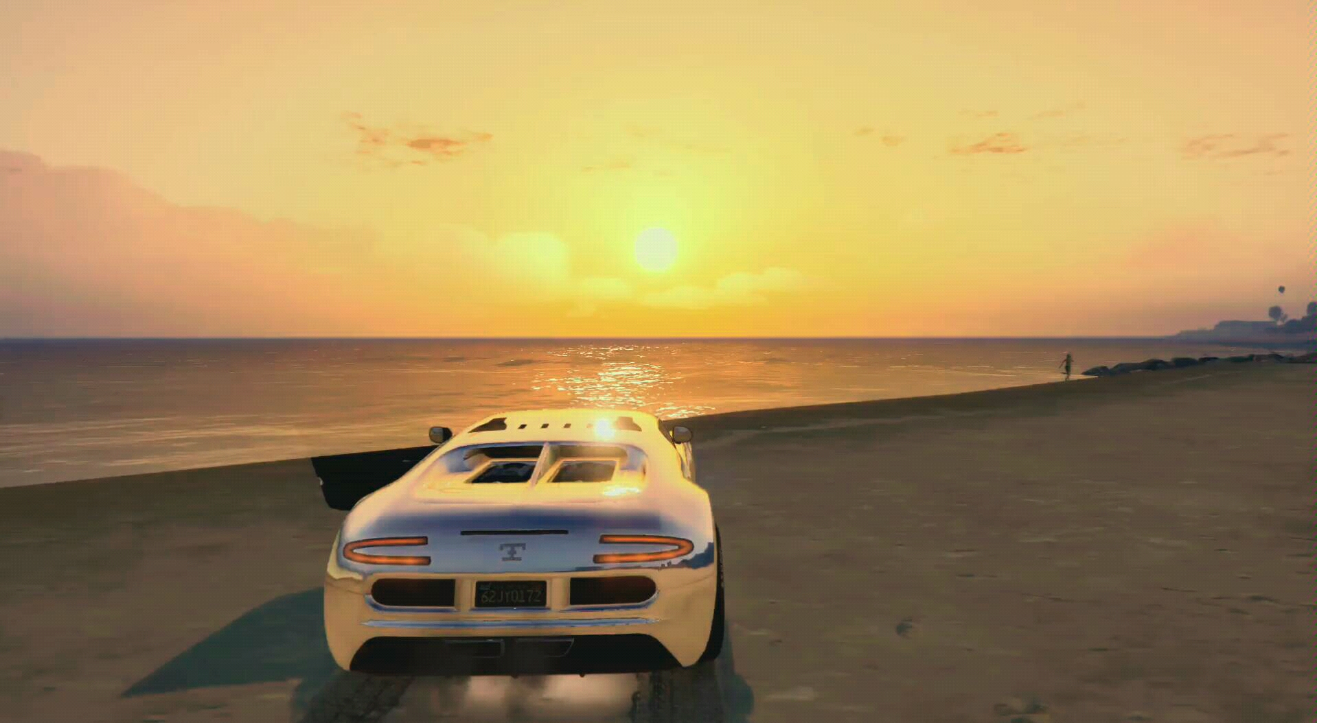 【gta5】当你逃离城市的喧嚣 在海边看日落又是一种玩法_哔哩哔哩