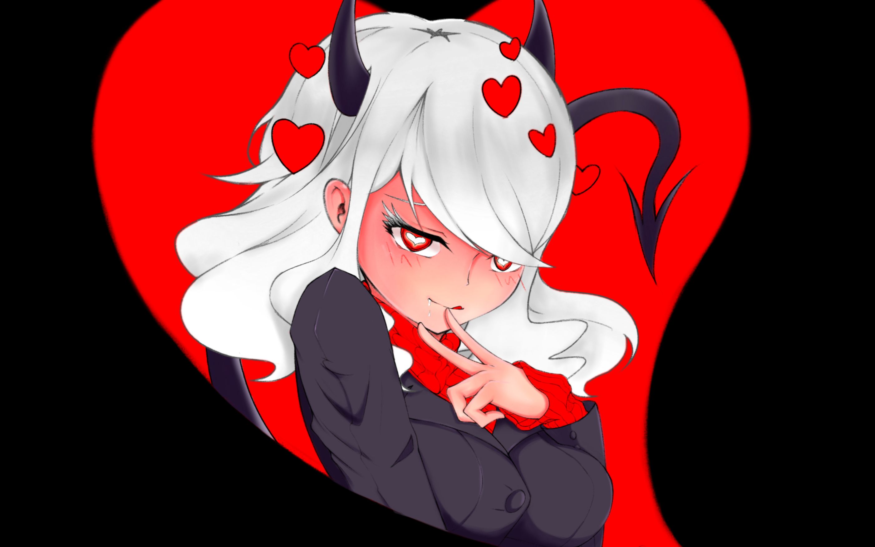 【板绘】嘴角的真的只是酸奶而已(helltaker全角色收入10/12)_哔哩