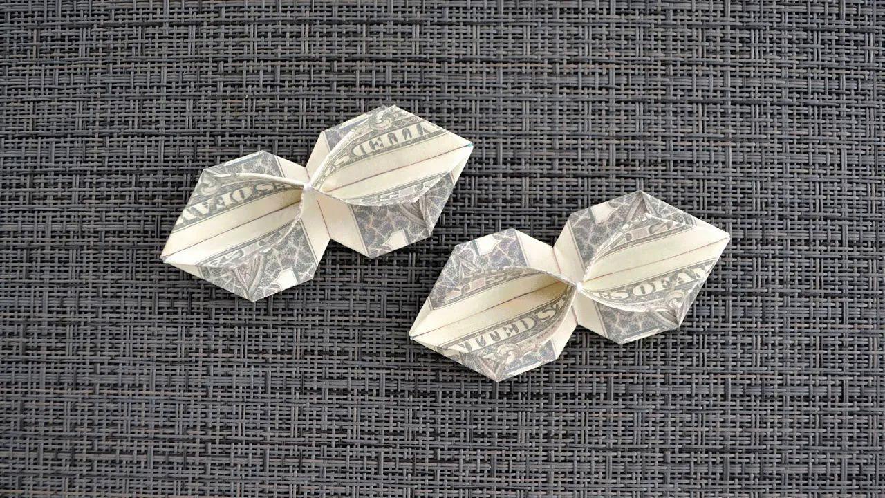 【nprokuda origami】蝴蝶结纸币折纸教程my money bows