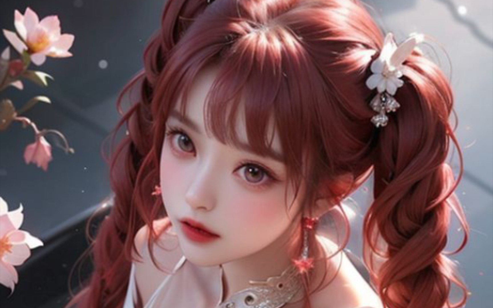 ai生成东方栀子 双马尾高清壁纸合集