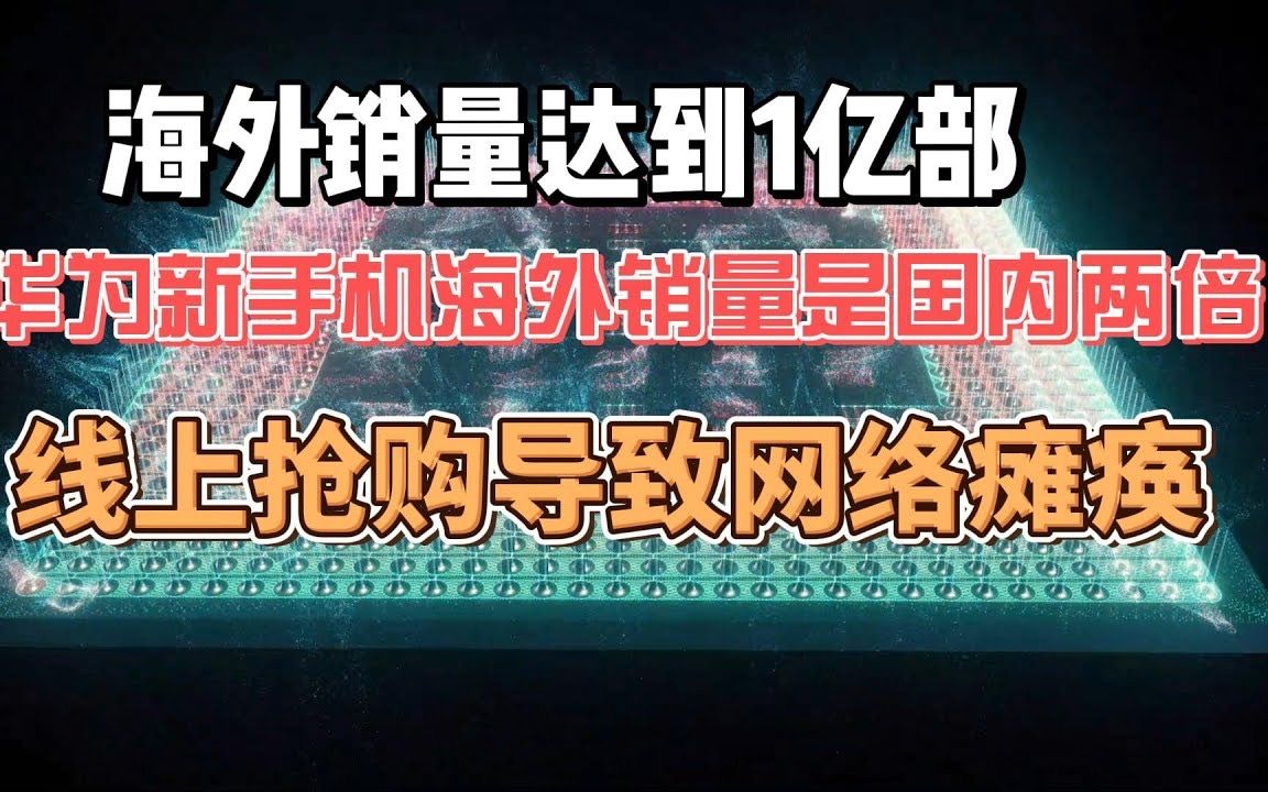 华为新手机海外销量达到1亿部,是国内销量的两倍,多国疯抢,线上抢购人太多导致网络瘫痪哔哩哔哩bilibili