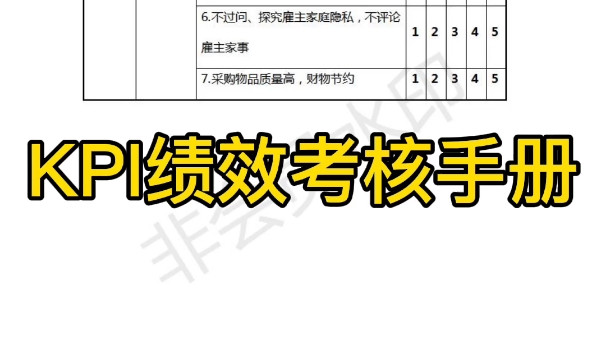 家政公司KPI绩效考核手册哔哩哔哩bilibili