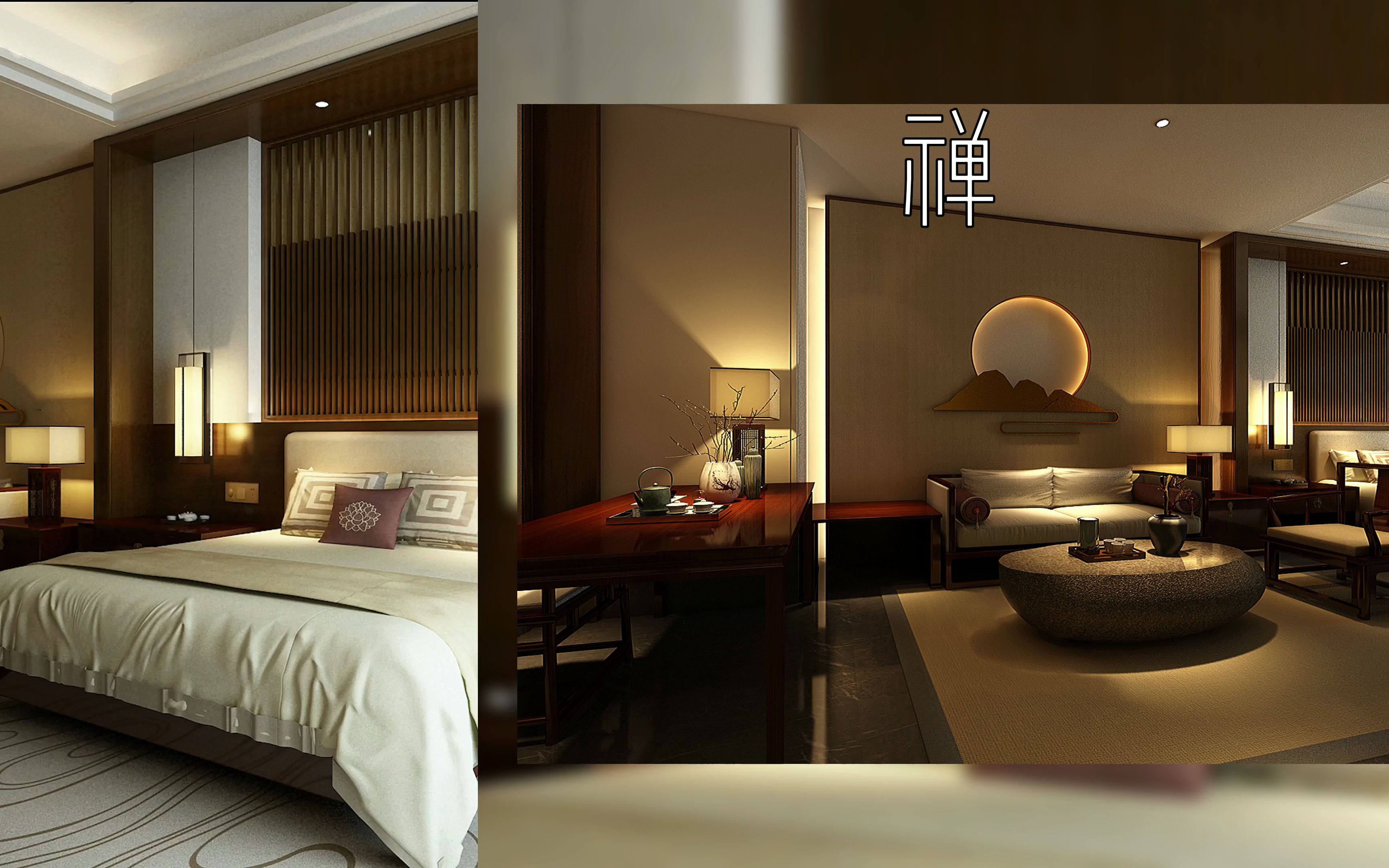 10000多平南宁中式禅意酒店装修设计中式客房中式禅修中心