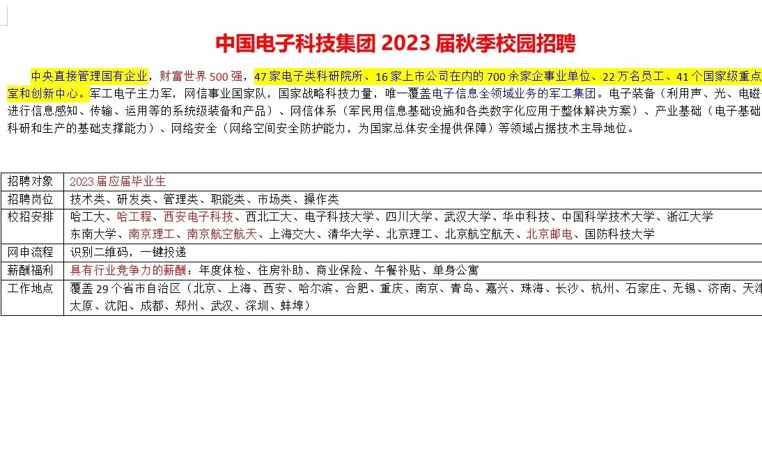 中国电子科技集团2023届校园招聘开启!哔哩哔哩bilibili