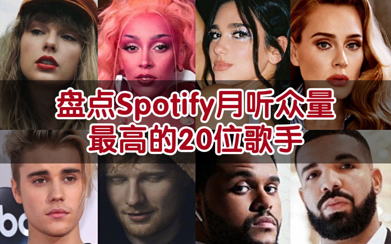 【盘点】Spotify月听众量最高的20位歌手哔哩哔哩bilibili