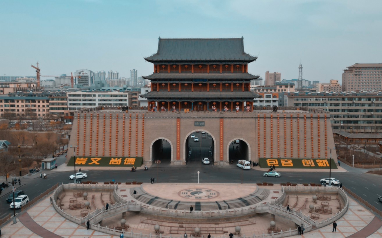 单人单车环华第五天,在甘肃武威休整一天,航拍武威市全貌