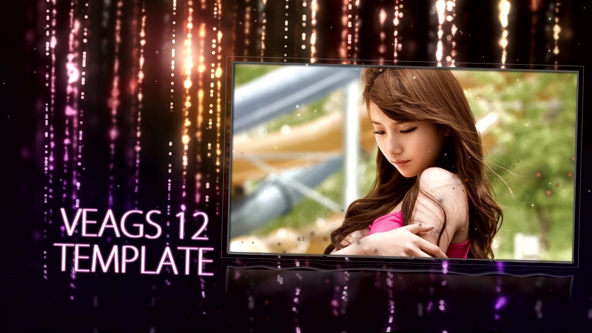 vegas 12 模板 精美梦幻的光效珠帘相册模板