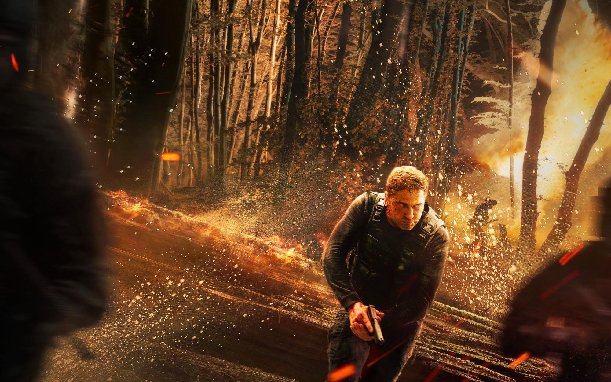 陷落三部曲之天使陷落,总统被刺杀,保镖一人死战犯罪集团_哔哩哔哩