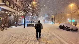 赫尔辛基雪暴肆虐：2025年穿越风雪的4K城市漫步纪实