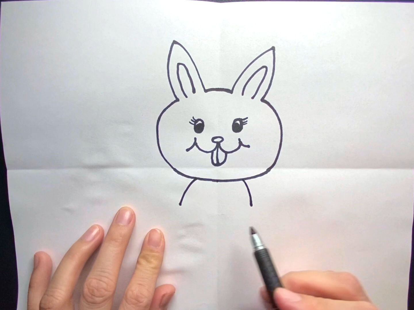 儿童简笔画复活节兔子how to draw a easter bunny