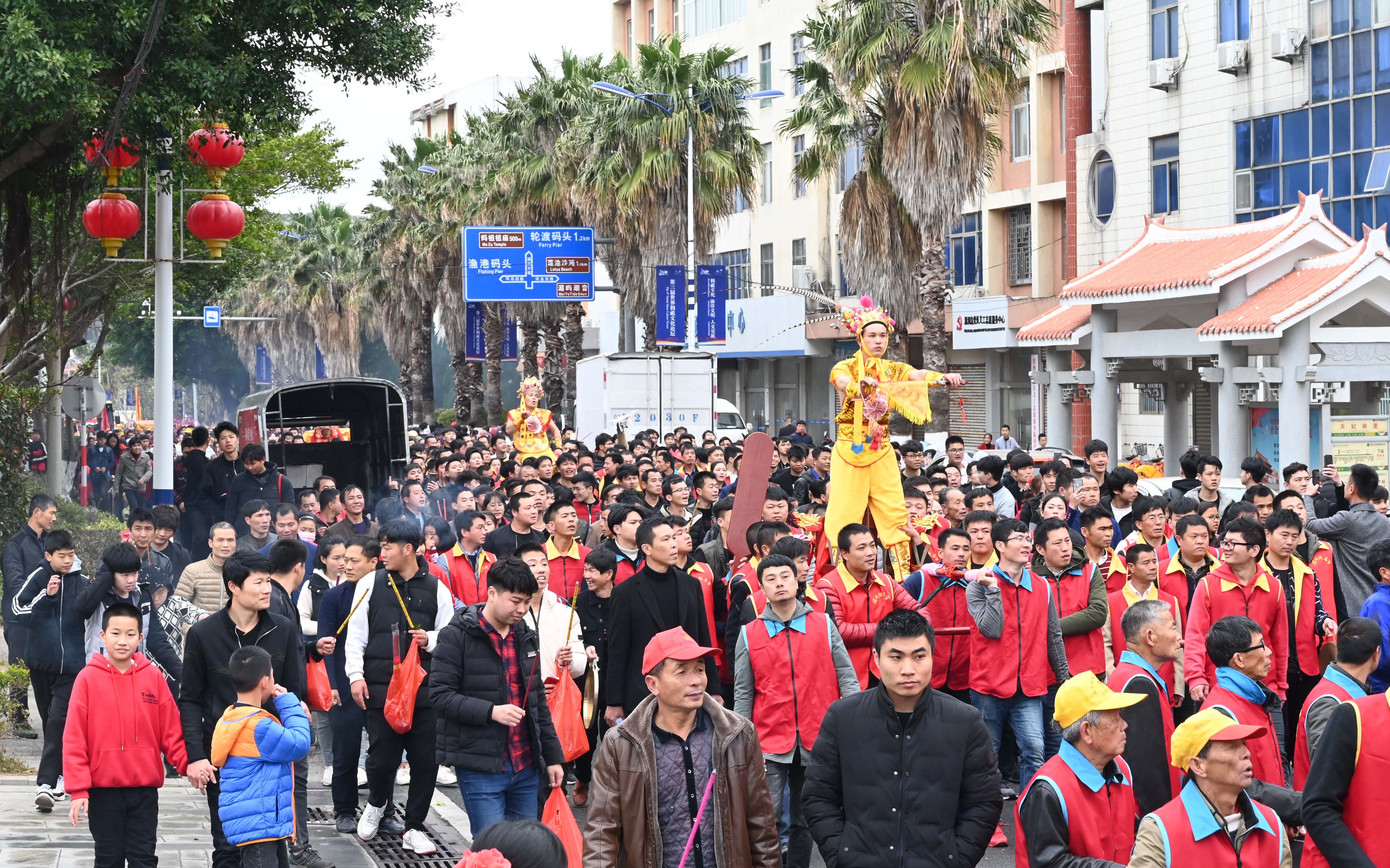 [图]湄洲岛湖石宫妈祖巡安布福 元宵活动记录（手持 未调色）